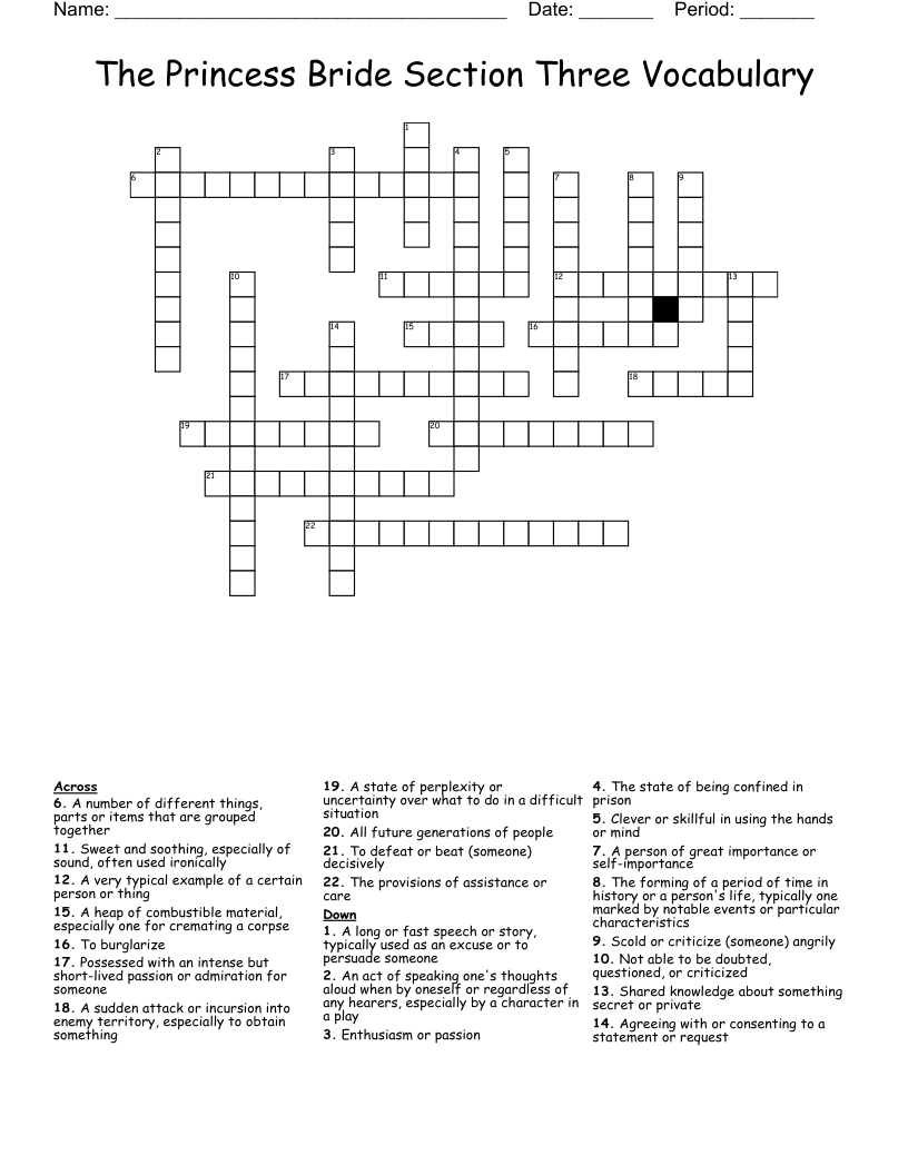 Anthem 15 Word Crossword Puzzle WordMint