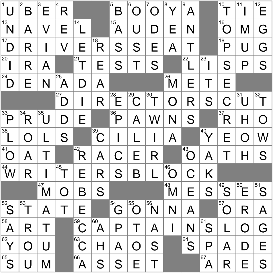 Demand That Rarely Ends In Compromise Crossword Clue Archives LAXCrossword