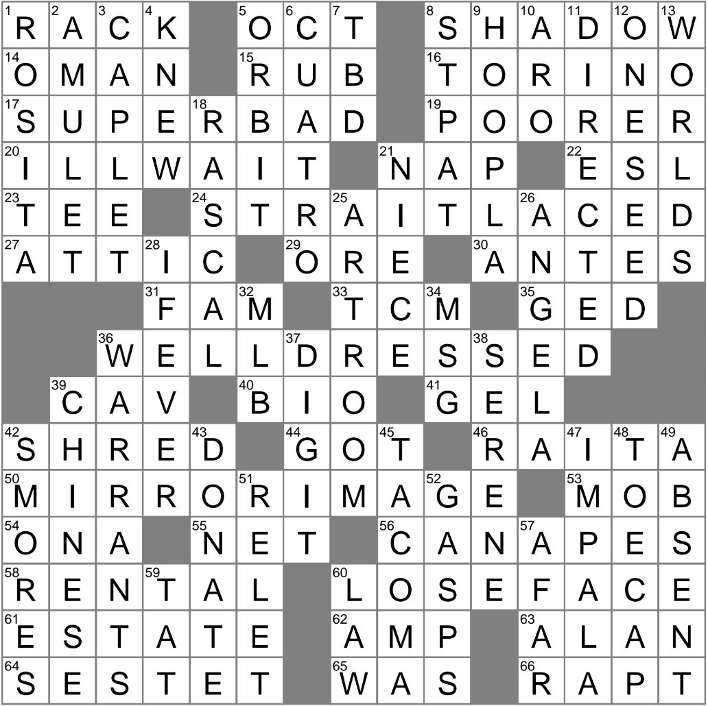 Story That Might Be Dark And Creepy Crossword Clue Archives LAXCrossword