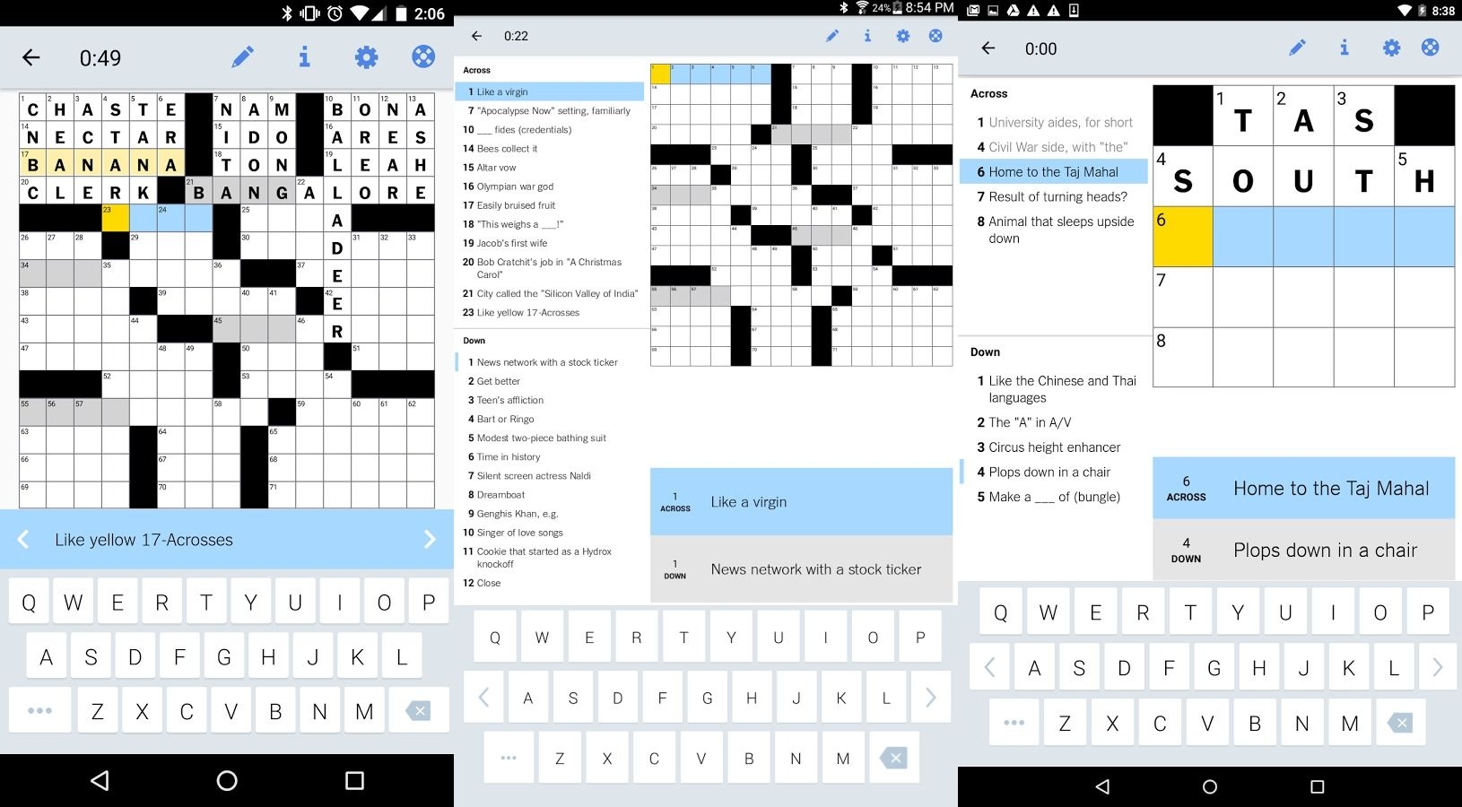 The New York Times Crossword App Finally Makes Its Android Debut