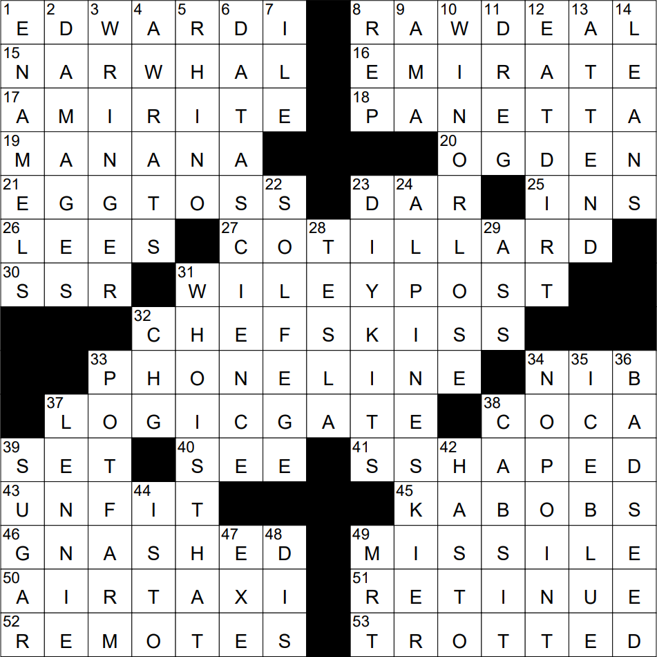 old timer crossword clue