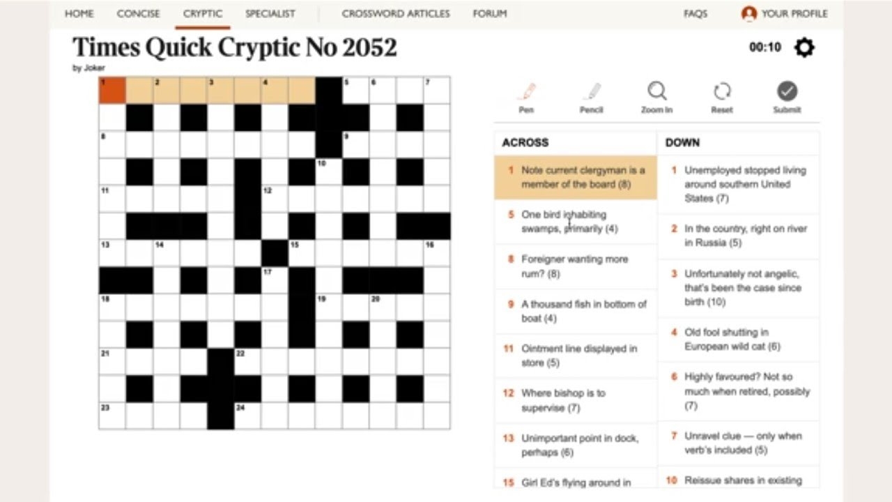 082 How To Solve A Cryptic Crossword Puzzle YouTube
