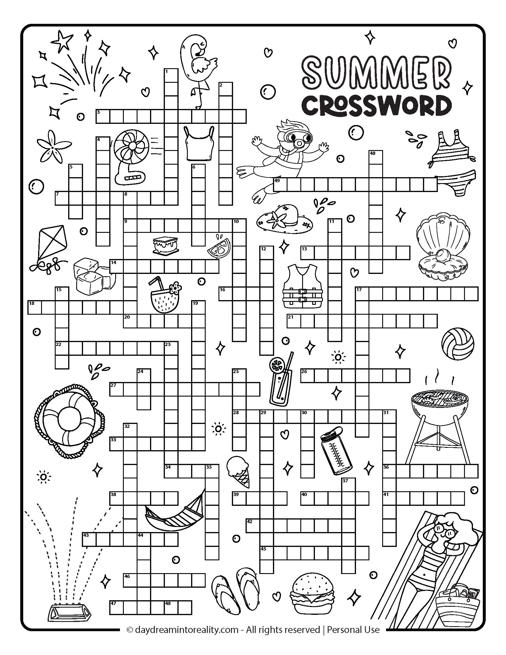 large printable crossword puzzles free