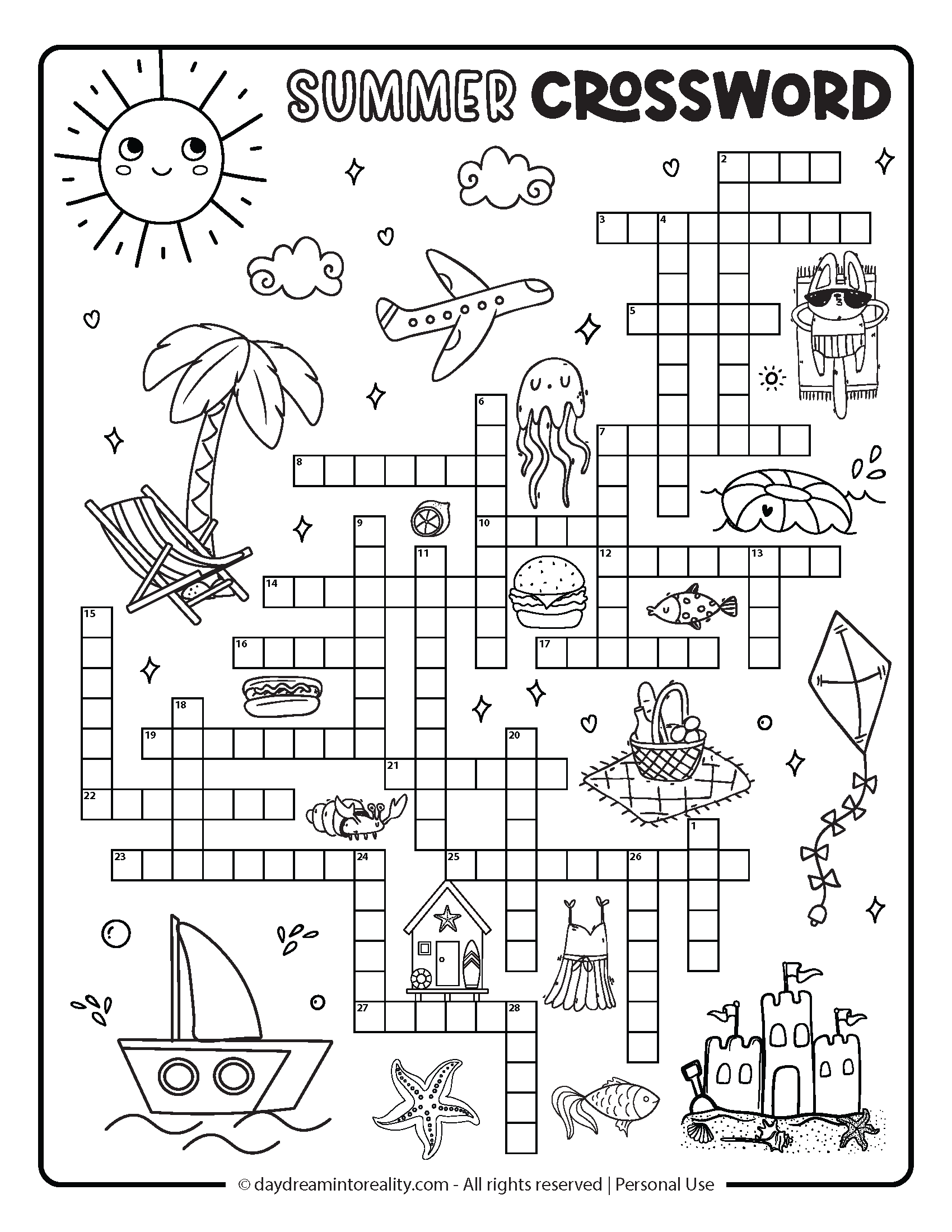 free printable children\'s crossword puzzles