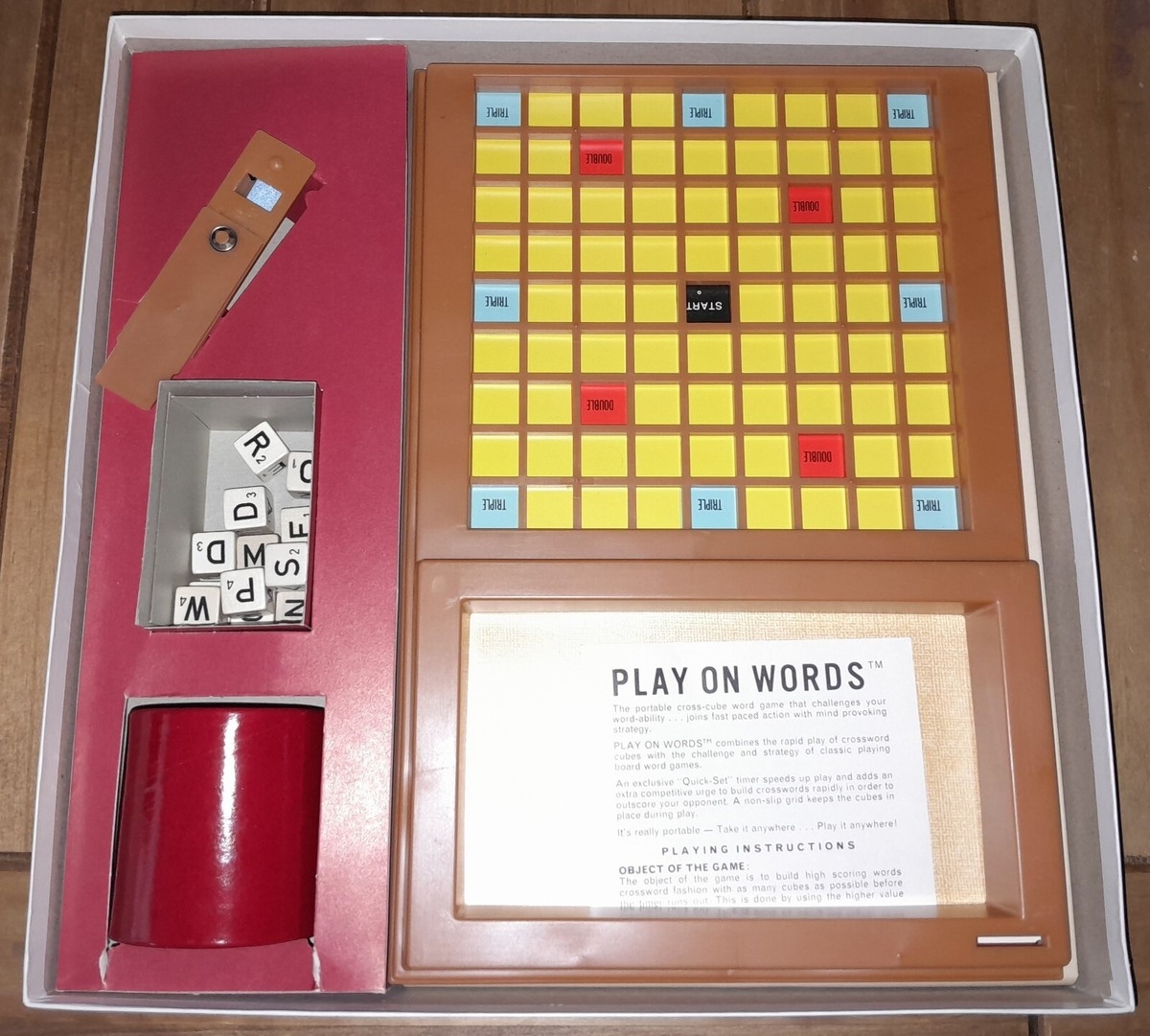 1971 E S Lowes Play On Words Crossword Cube Board Game 100 Complete EBay UK