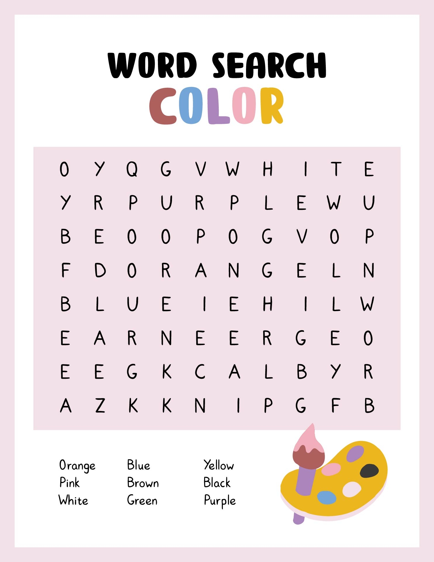 crossword puzzles for first graders