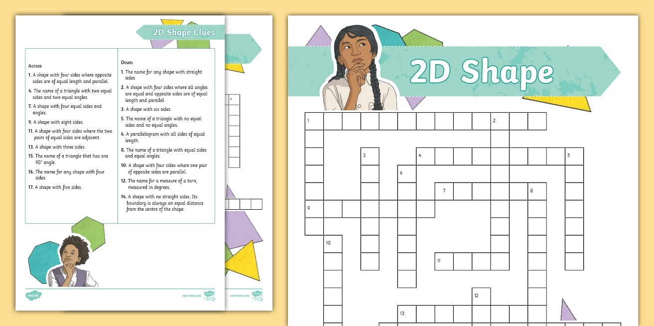 2D Shape Crossword