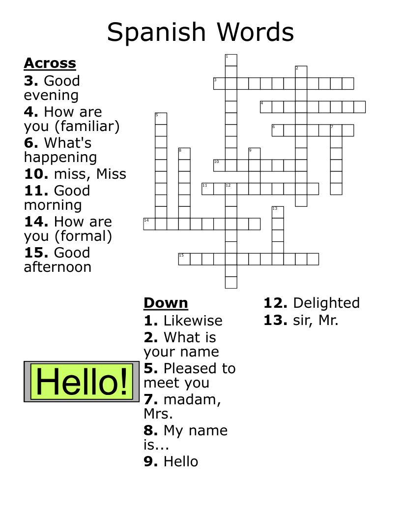 2nd Red Words Crossword WordMint