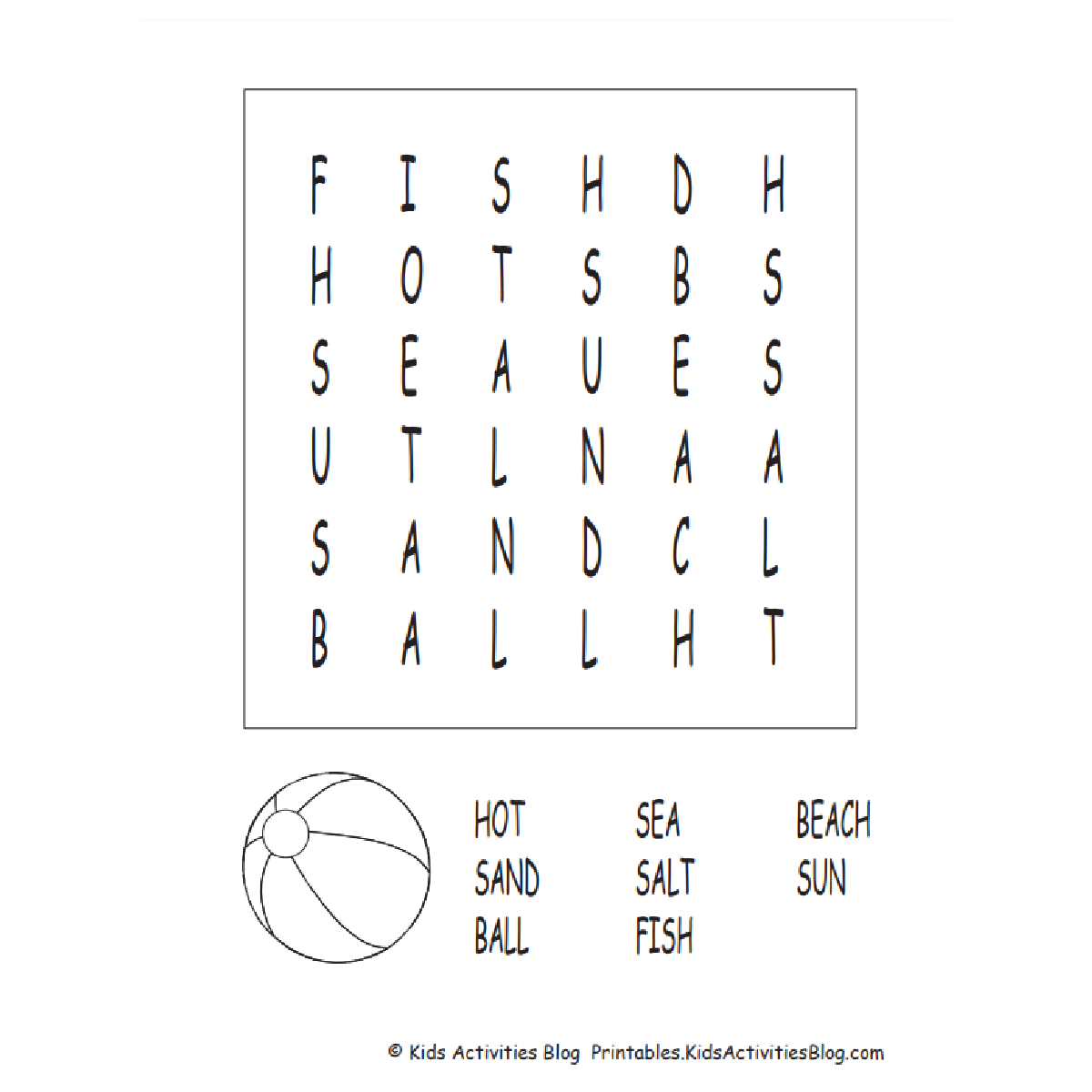 8 Fun Free Printable Beach Word Search Puzzles For Kids Kids Activities Blog