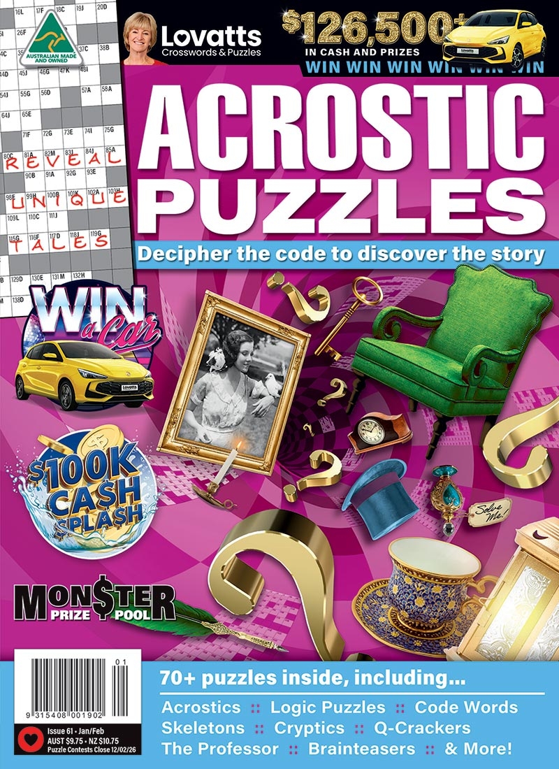 Acrostic Puzzles Magazine Lovatts Crossword Puzzles Games Trivia