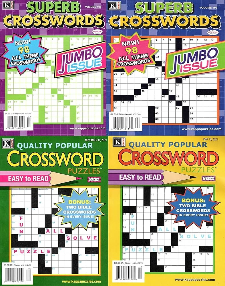 Amazon Lot Of 4 Kappa Crosswords 2 Superb And 2 Quality Popular Kappa Toys Games