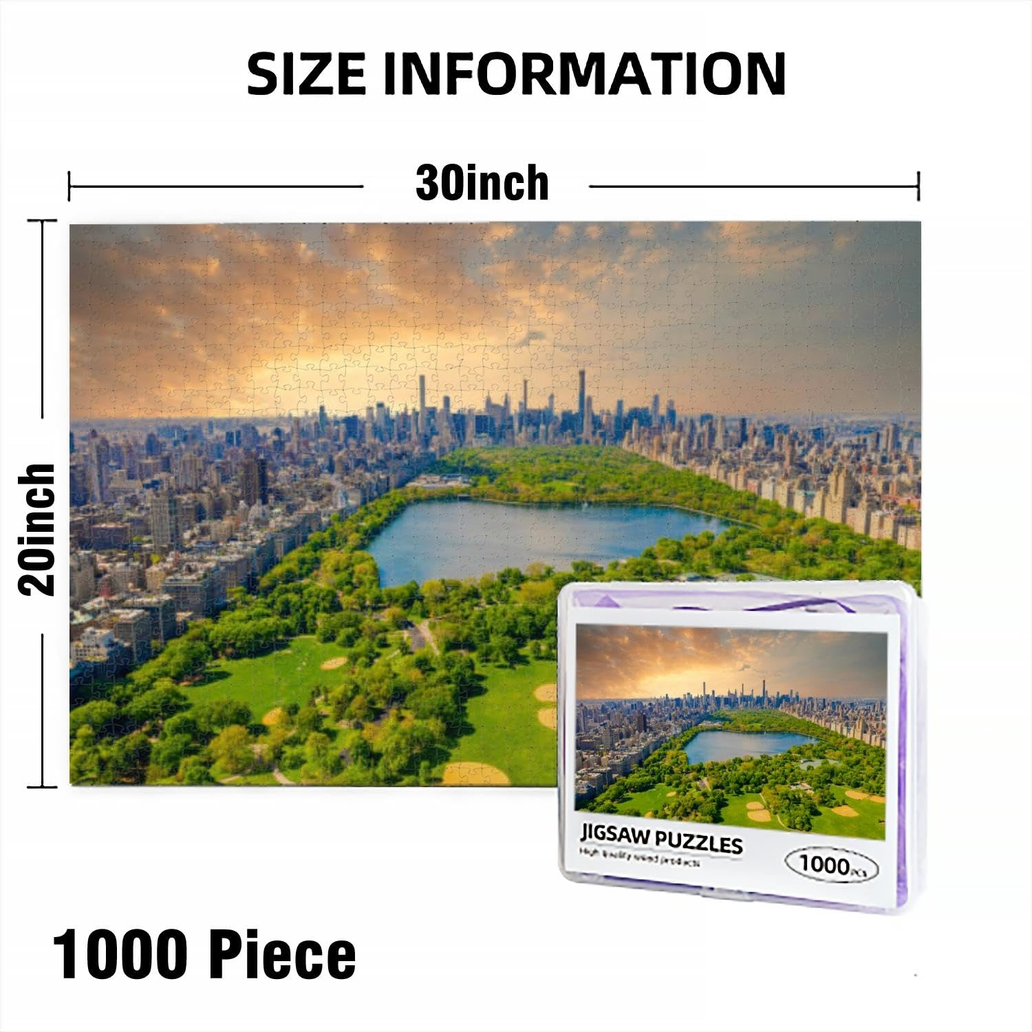 Amazon ZHEONARTU Puzzles For Adults 1000 Pieces Jigsaw Puzzles Aerial View Manhattan New York Looking South Up Central Park Puzzles Clearance Big Large Puzzles Difficult Cool Hard Puzzles For Adults Toys