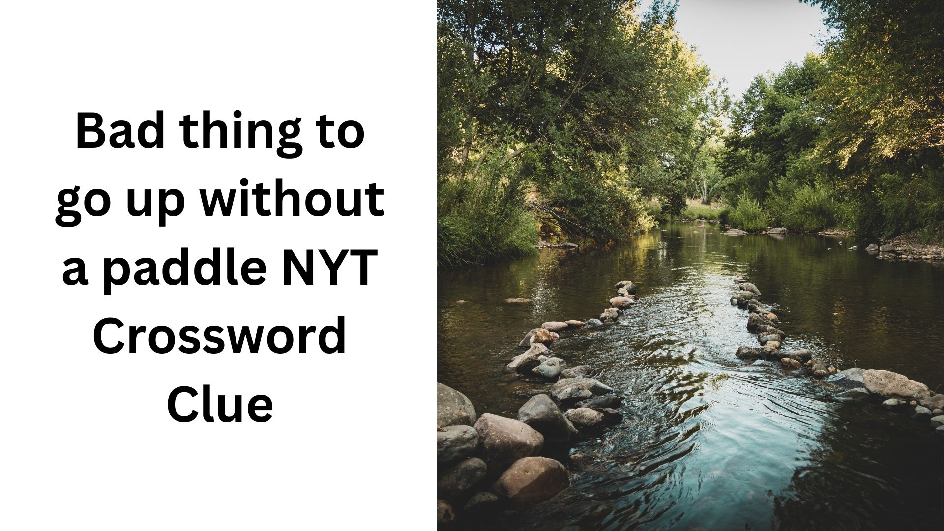 Bad Thing To Go Up Without A Paddle NYT Crossword Clue December 22 2024