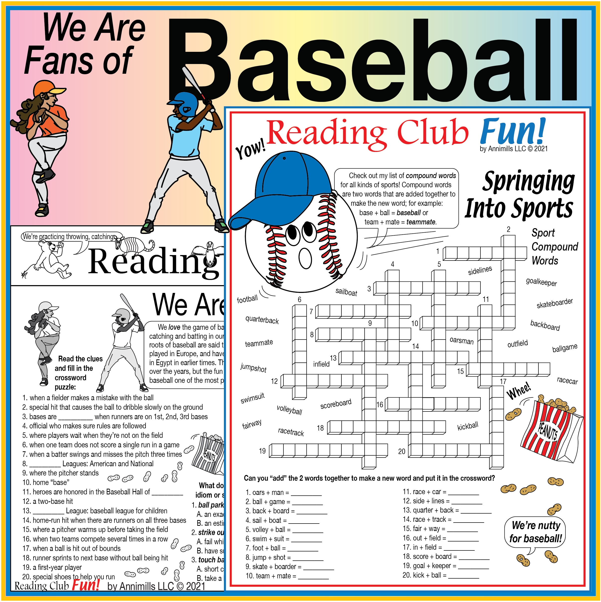 baseball score crossword clue