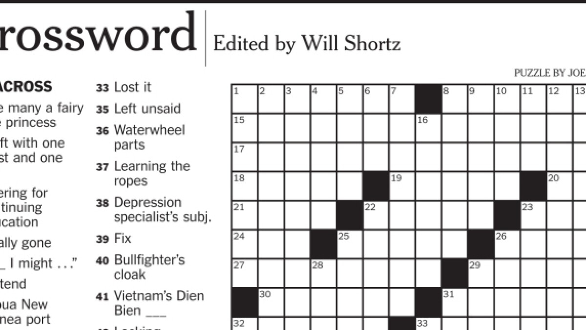 on crossword puzzle clue