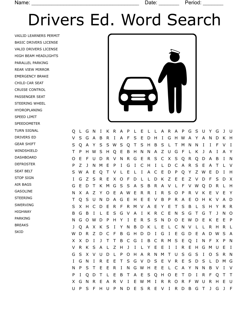 Car Parts Crossword WordMint
