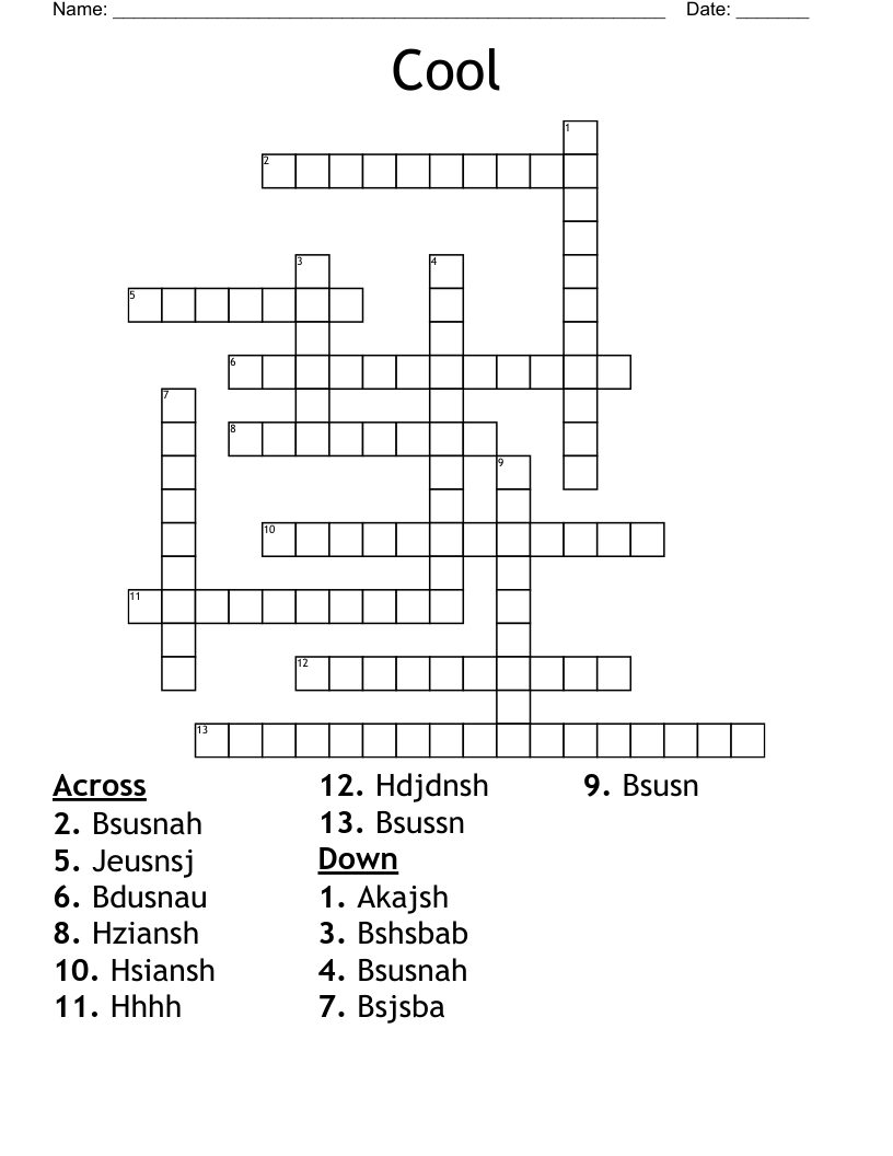 Cool Crossword WordMint