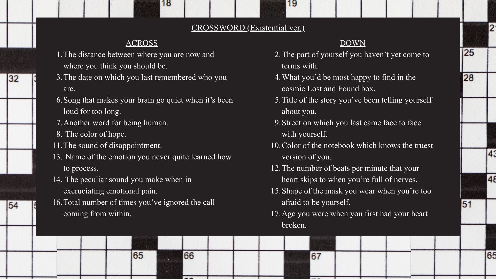 in a line crossword clue