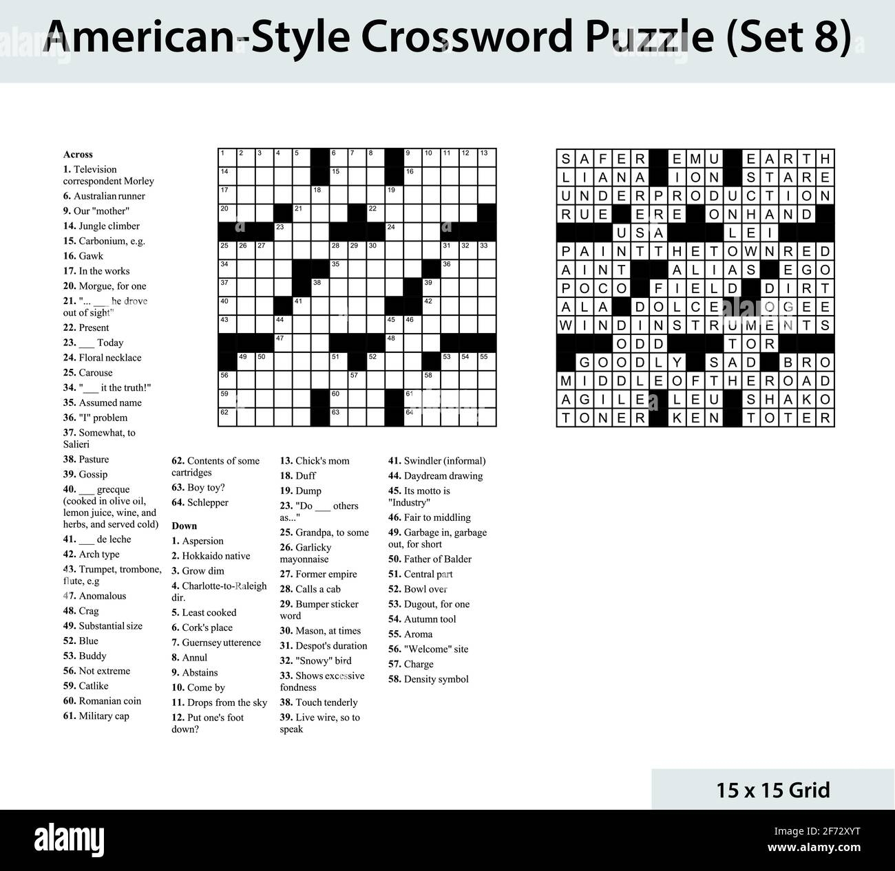 Crossword Grid Stock Vector Images Alamy