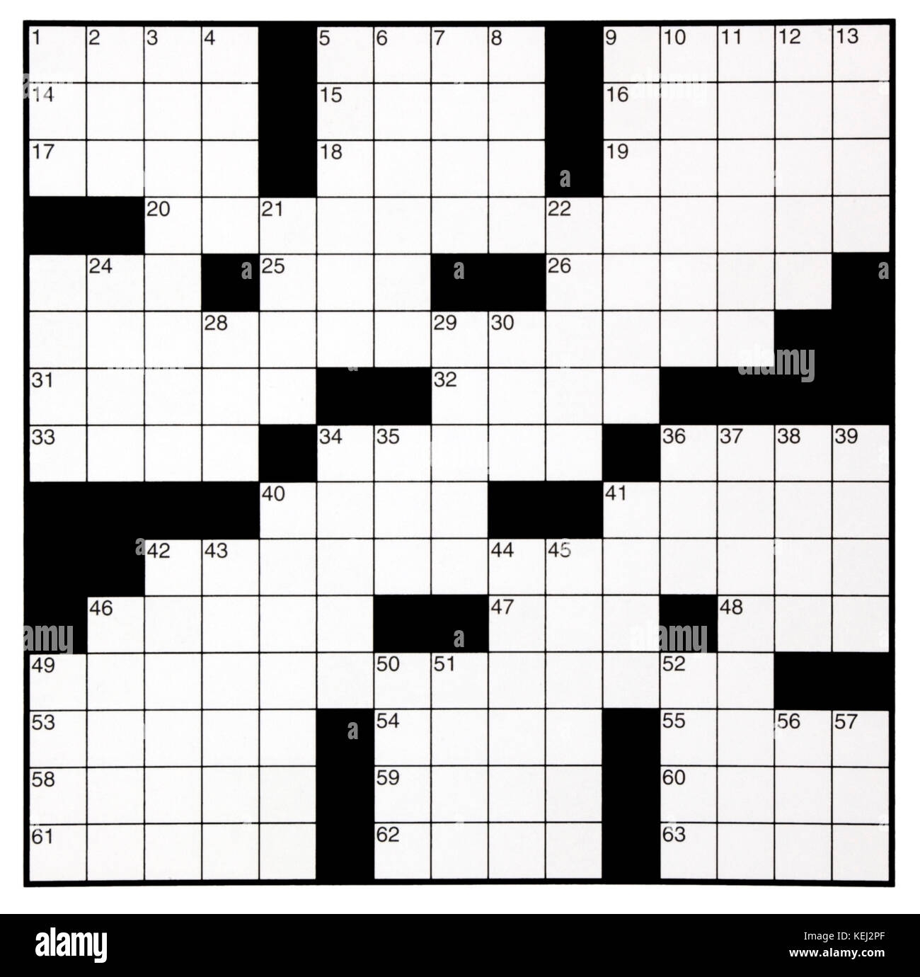 Crossword Puzzle Blank Hi res Stock Photography And Images Alamy