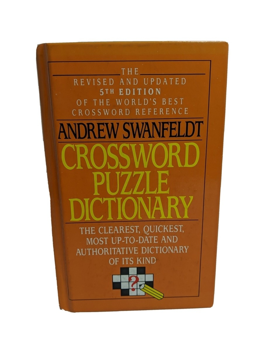 Crossword Puzzle Dictionary Andrew Swanfeldt Best Crossword Reference Hardback 9780061000386 EBay