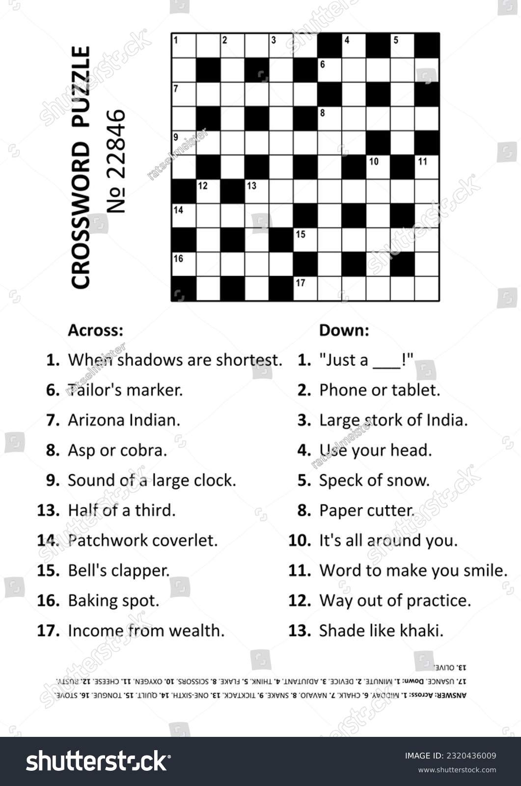 Crossword Puzzle Game 22846 General Knowledge Stock Illustration 2320436009 Shutterstock