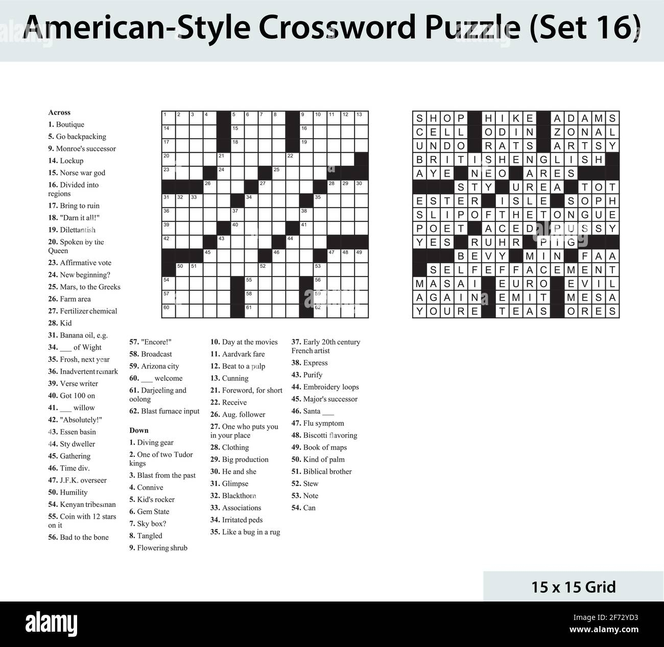 Crossword Puzzles Stock Vector Images Page 2 Alamy