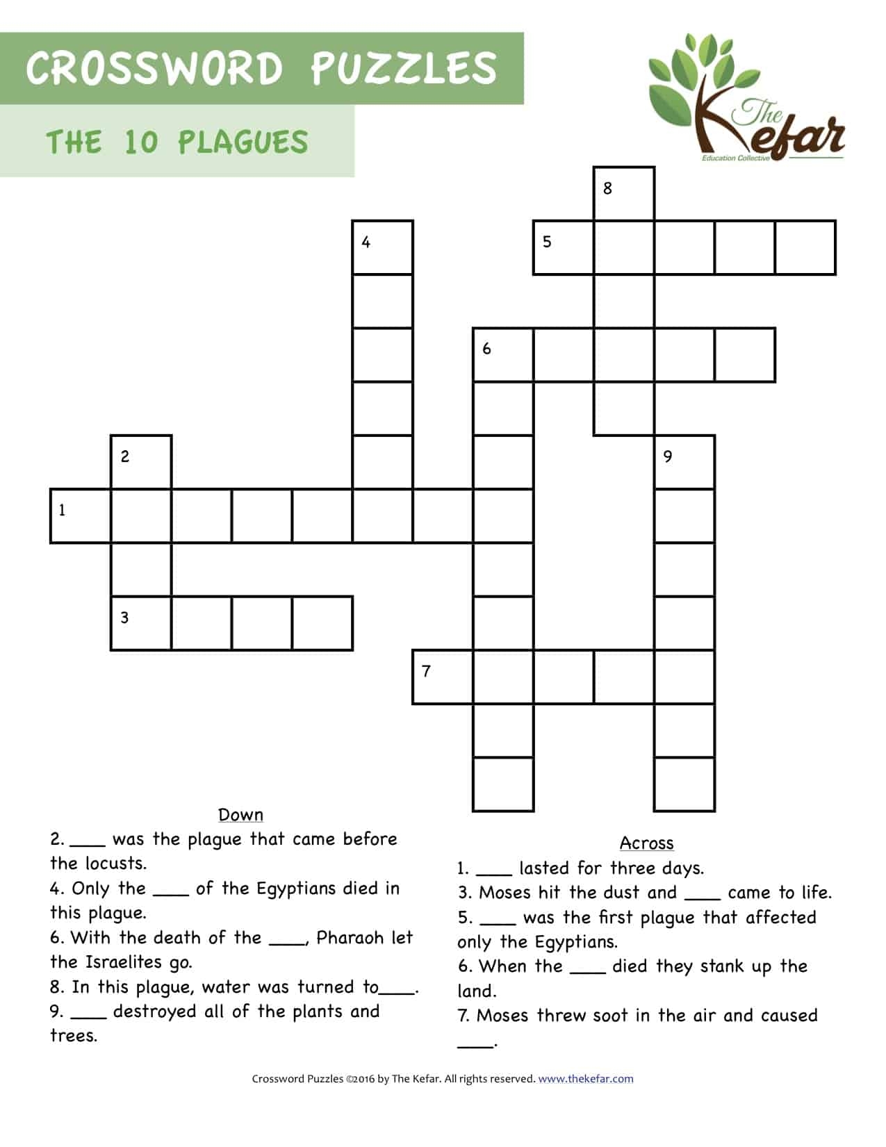 Crossword Puzzles The Kefar