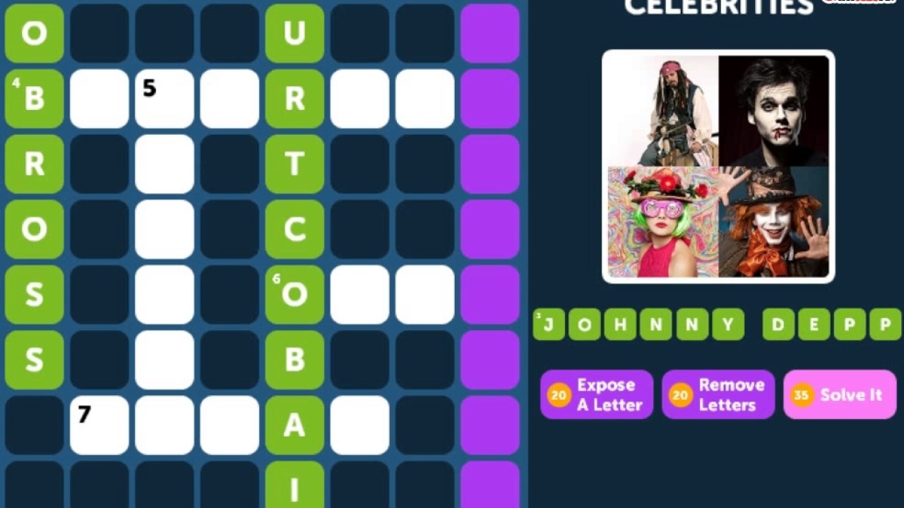 Crossword Quiz CELEBRITIES Level 4 Walkthrough YouTube