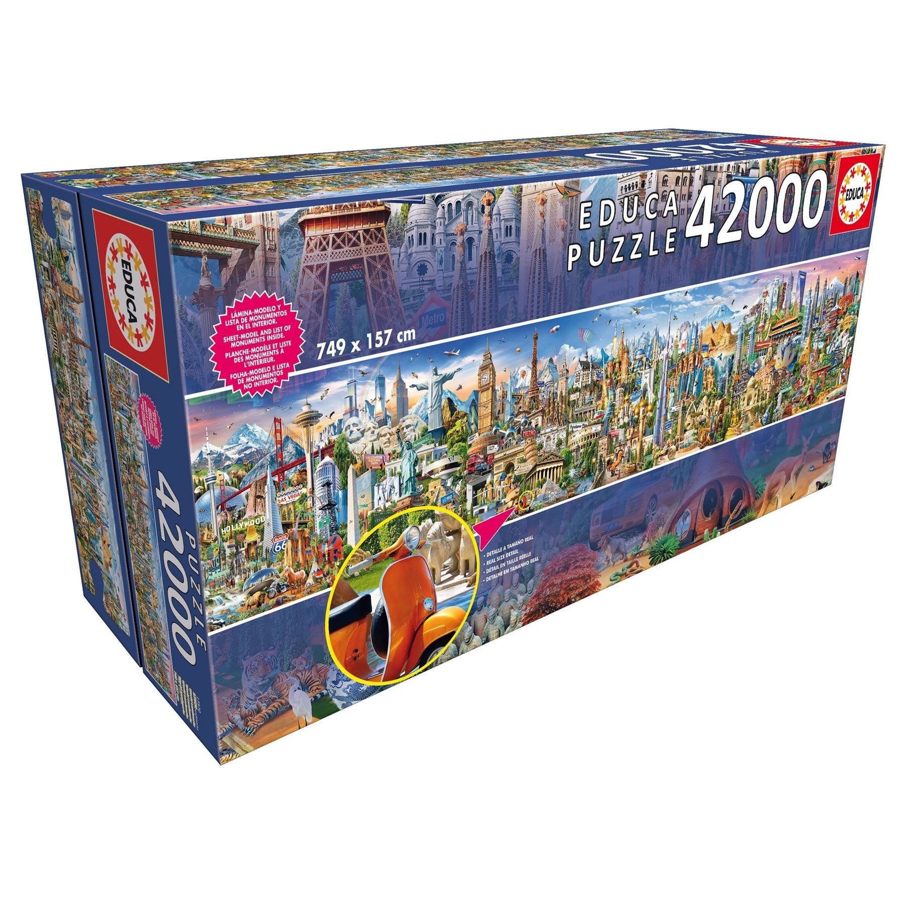 Educa XXL Puzzles Around The World Giant 42 000 Piece Puzzle For Adults Includes Print And Missing Piece Service 17570 Amazon au Toys Games