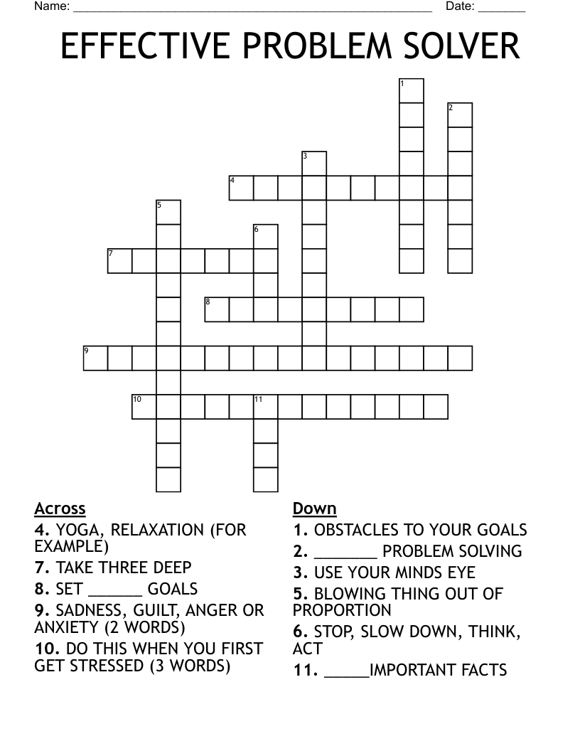 EFFECTIVE PROBLEM SOLVER Crossword WordMint