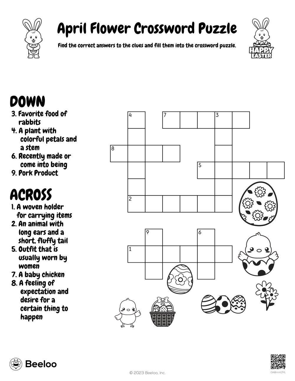 flower crossword puzzle clue