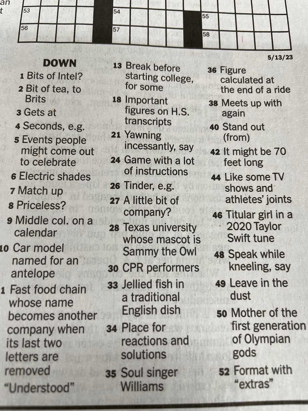 beginning with crossword clue