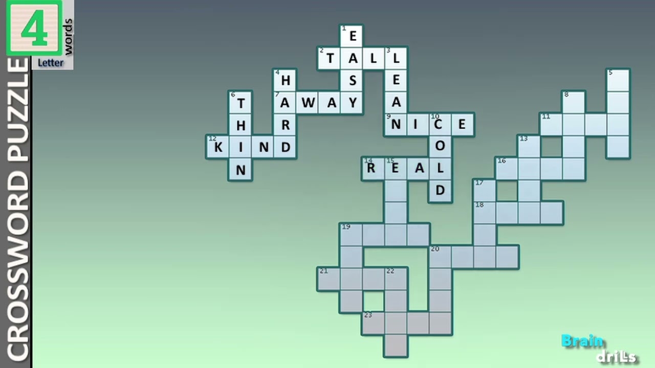 Four Letter Words Crossword I Crossword Puzzle I Four Letter Word Crossword ClueI YouTube