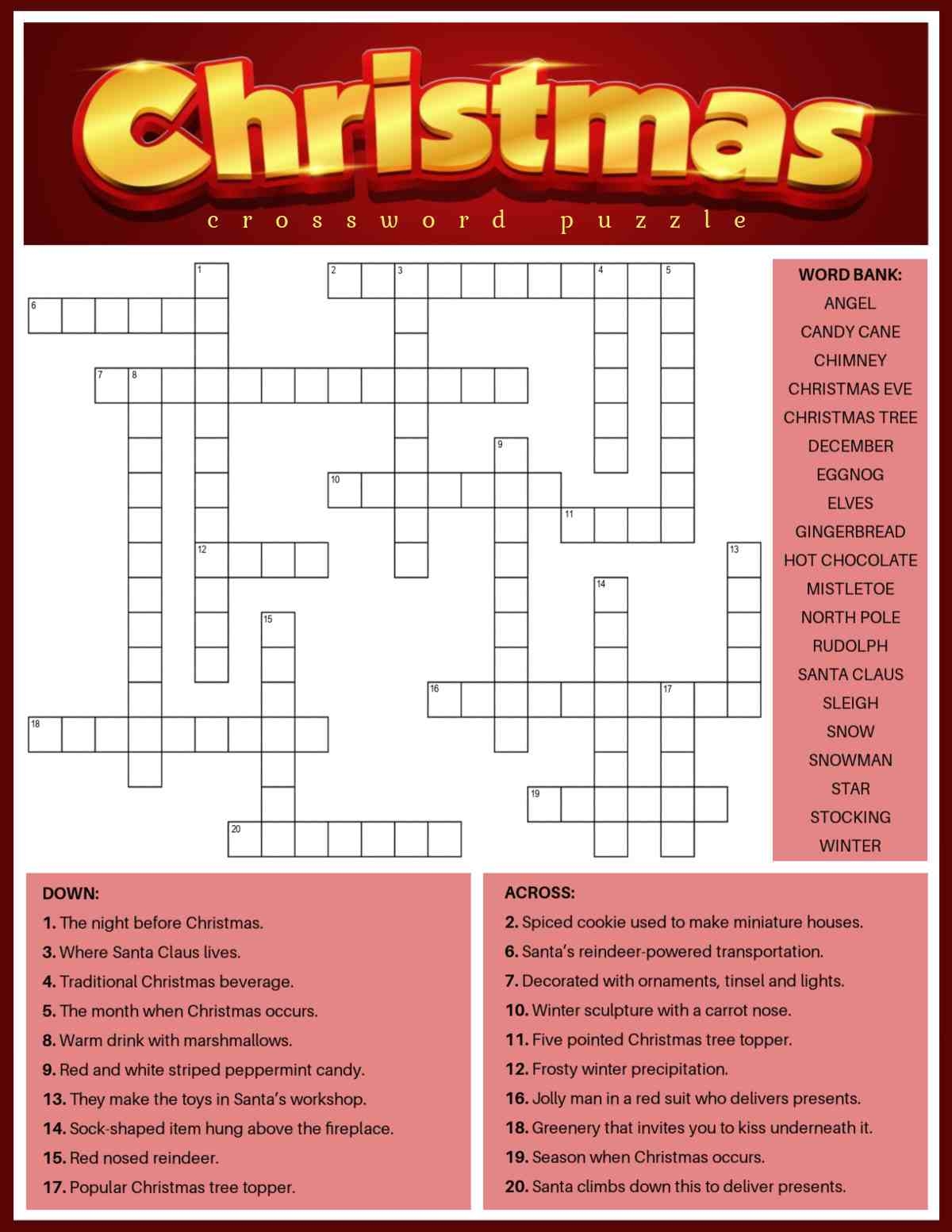 free 14 down crossword