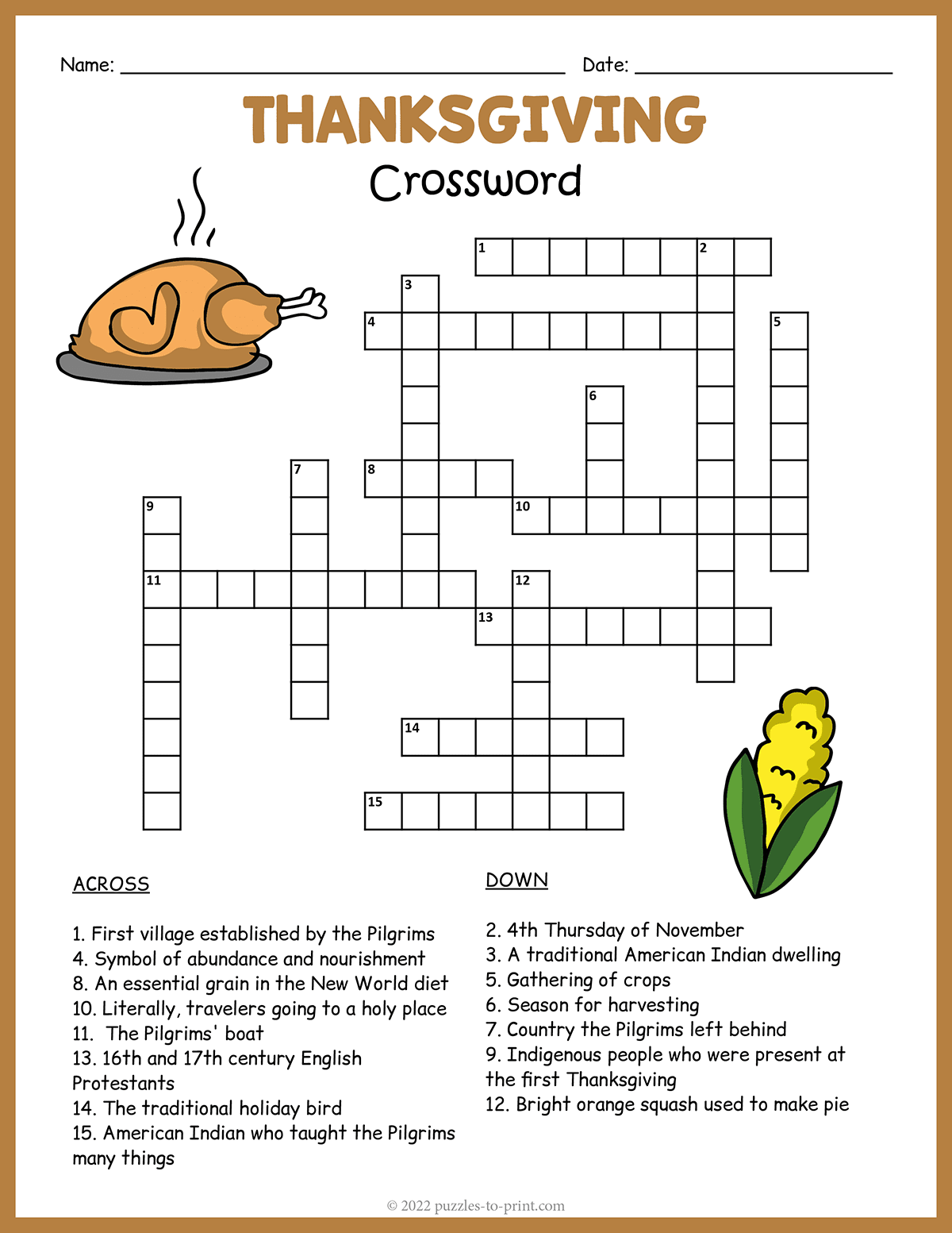 free crossword puzzles for kids