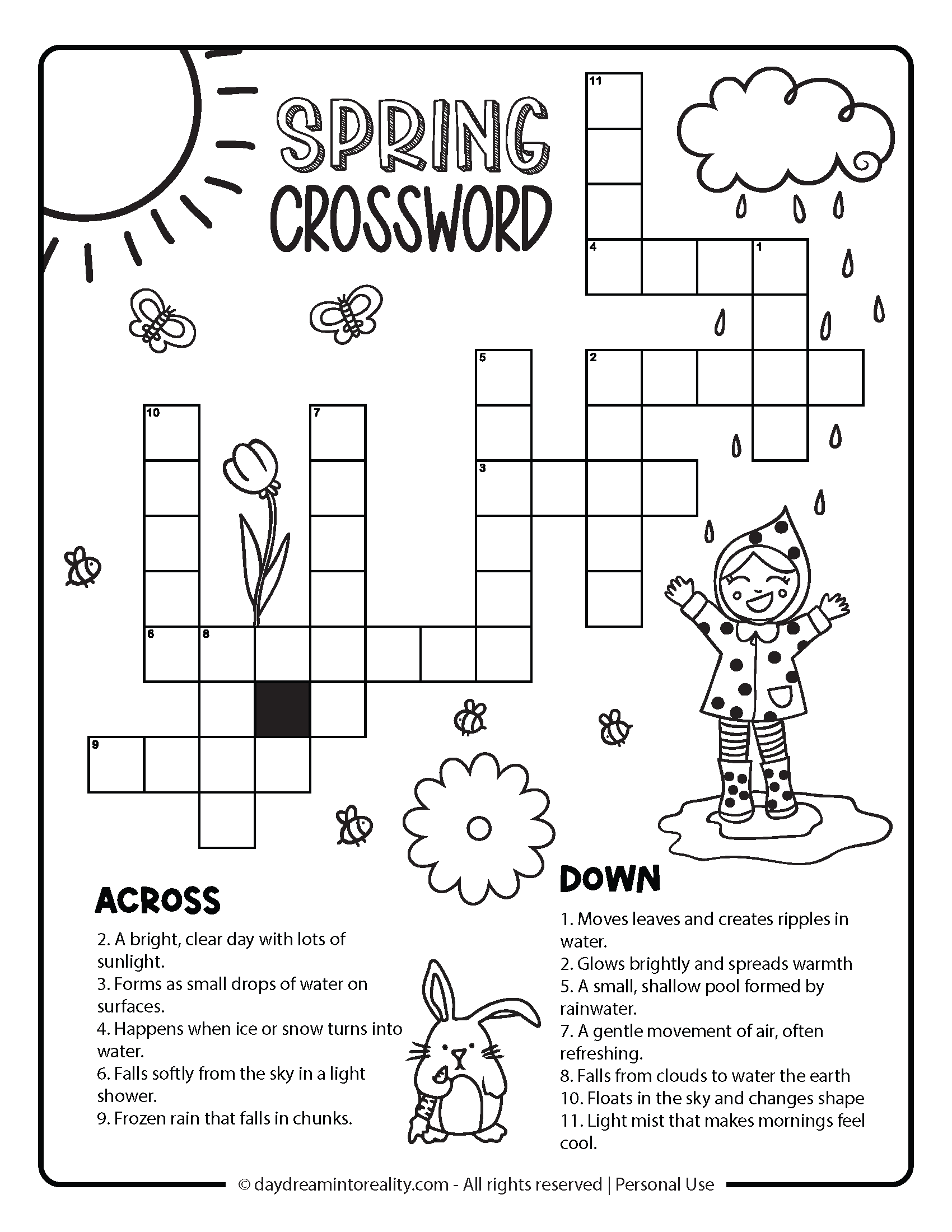 free easy crossword puzzles printable