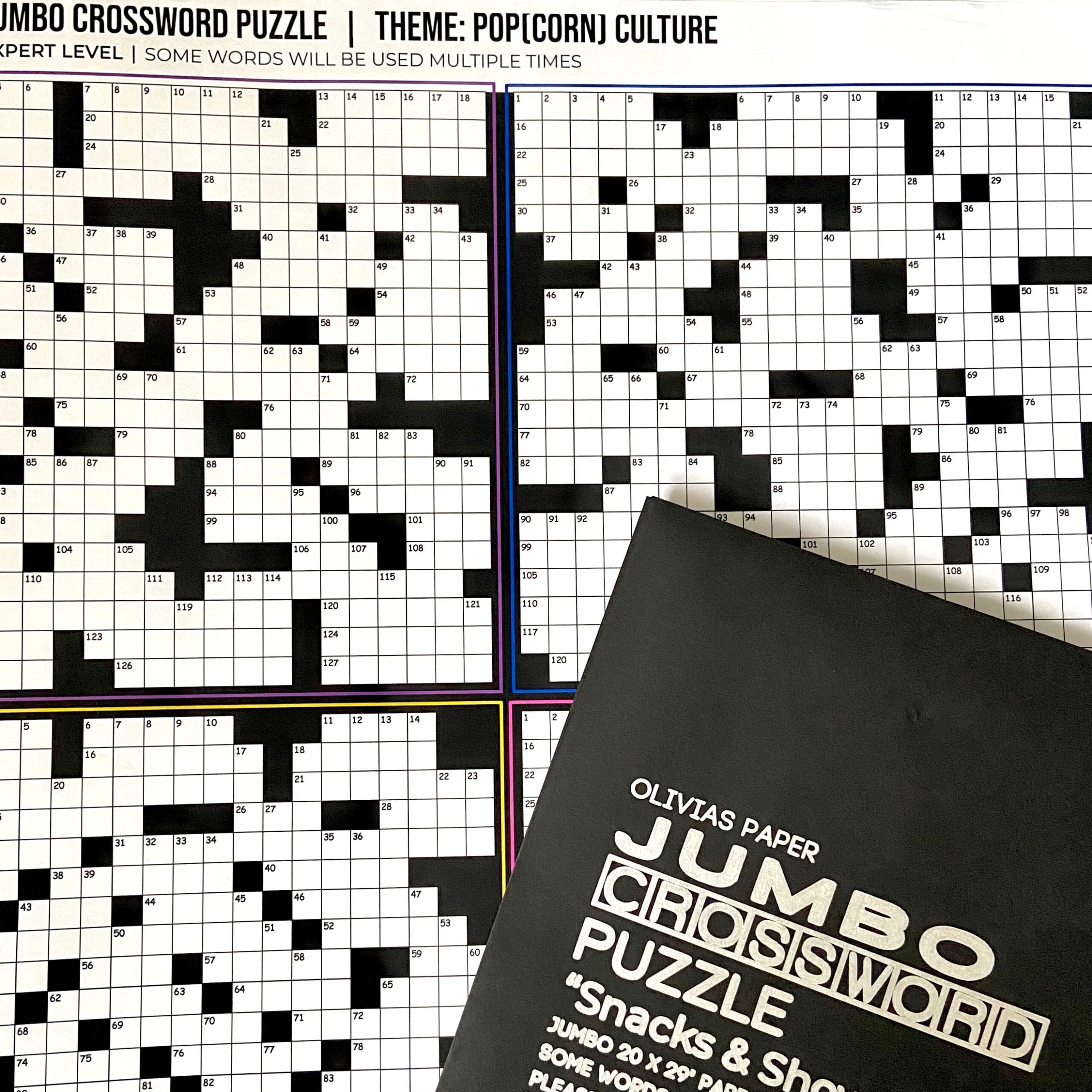 GIANT CROSSWORD PUZZLE Huge Over 2ft X 1 5ft Craft Activity Christmas Birthday Gift Etsy