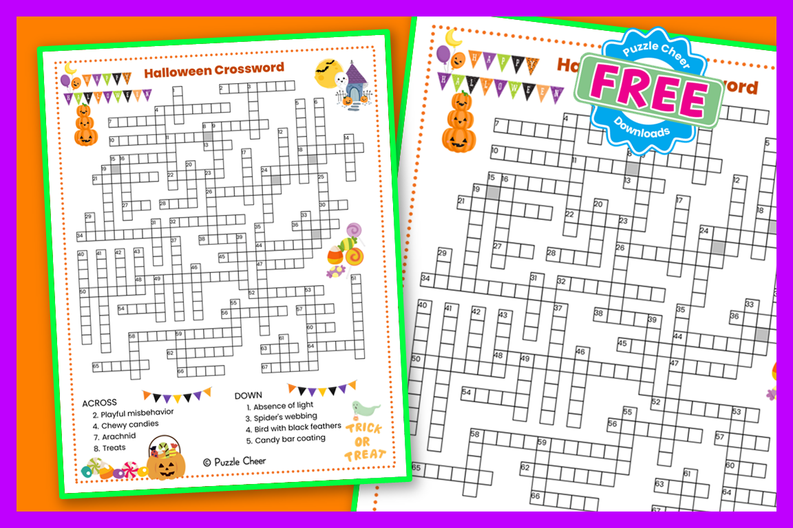 Halloween Crossword Puzzle Puzzle Cheer