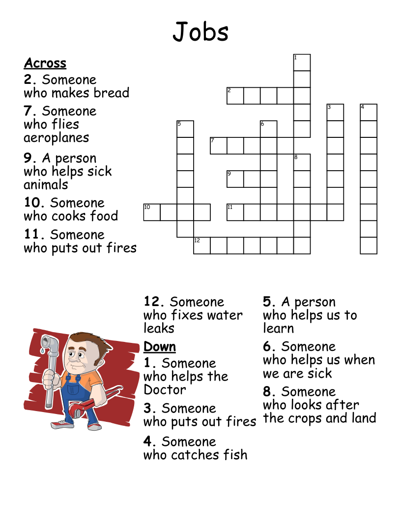 Jobs Crossword WordMint