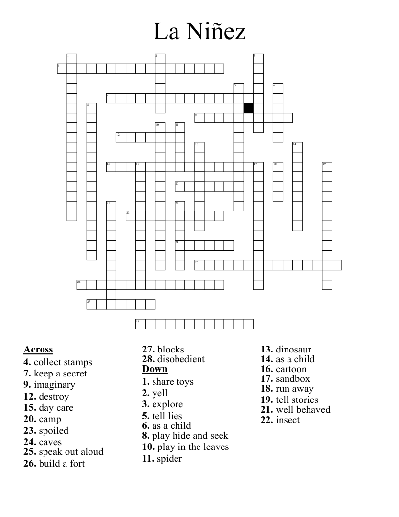 La Ni ez Crossword WordMint