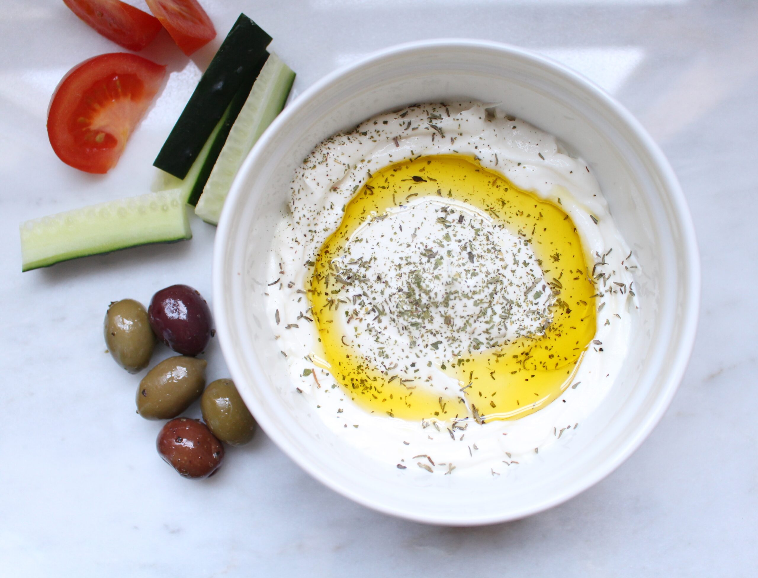 Labneh Middle Eastern Yogurt Spread Thyme Toast