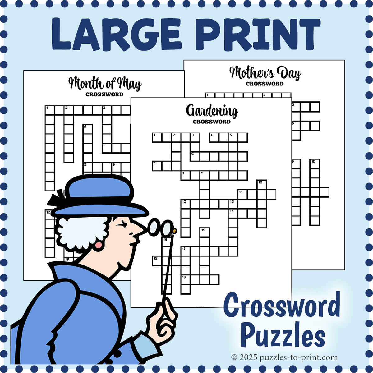 large crossword puzzle printable