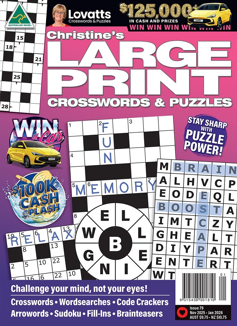 Large Print Crosswords Magazine Lovatts Crossword Puzzles Games Trivia
