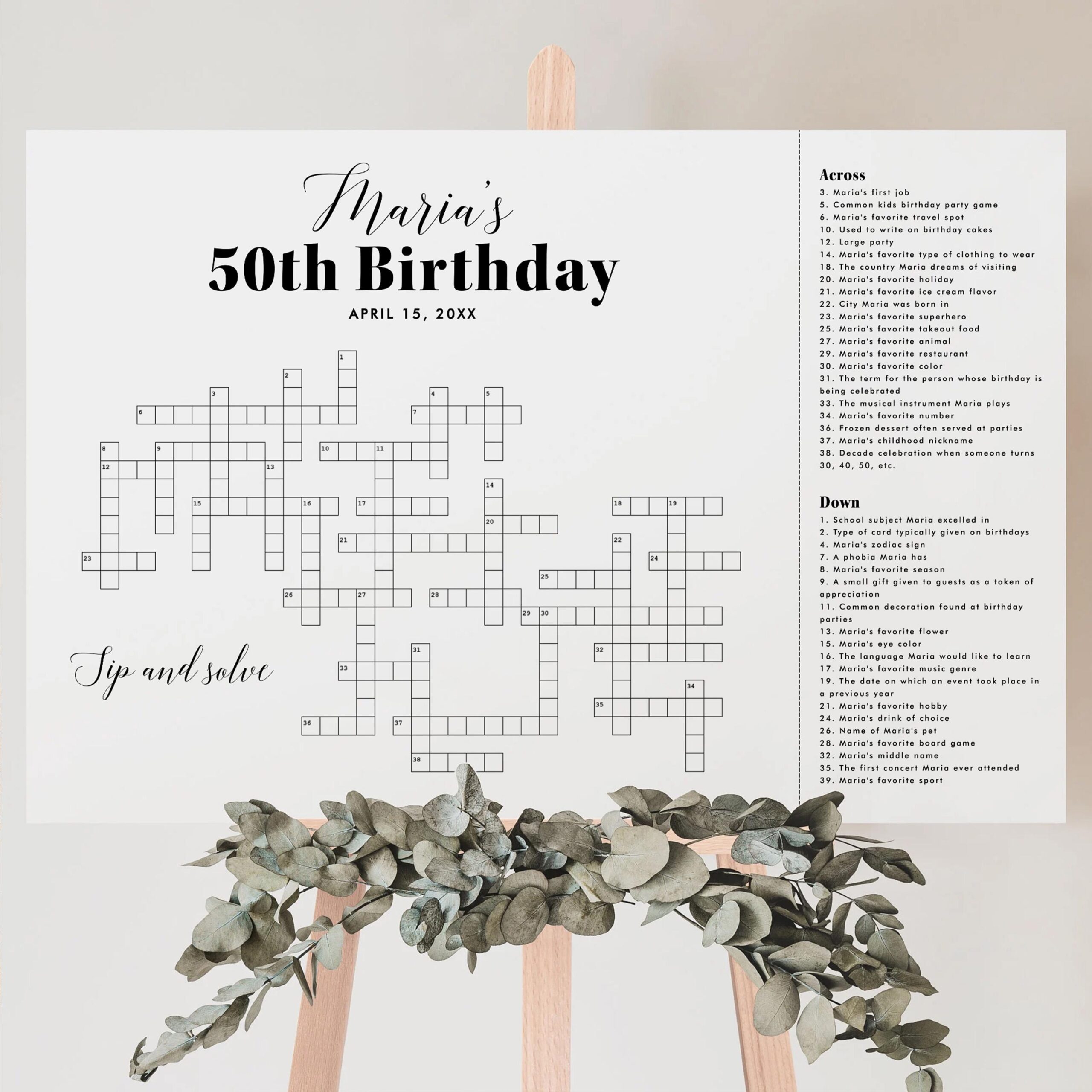 _ maria crossword clue