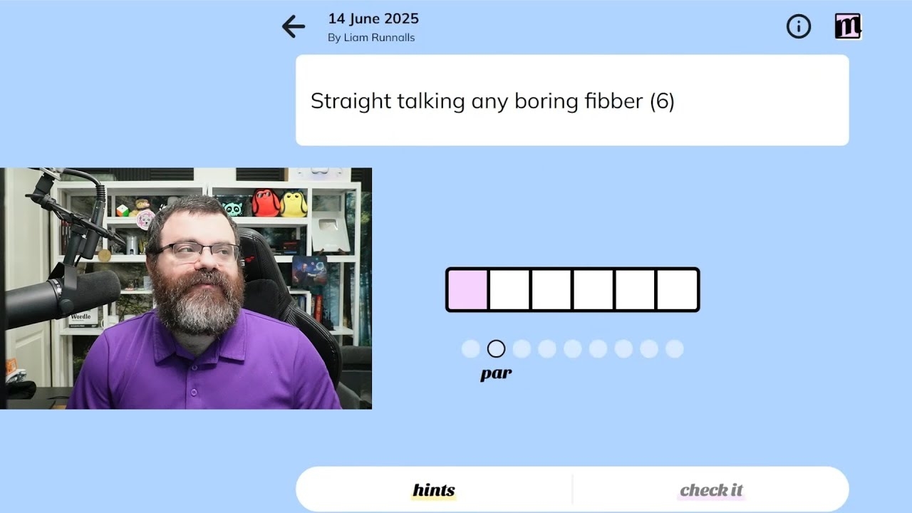 Minute Cryptic June 15th 2025 wordgames crypticcrossword crossword YouTube