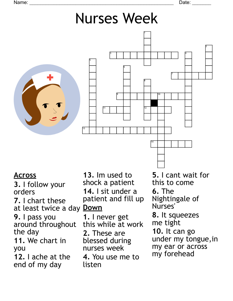 Nurses Week Crossword WordMint