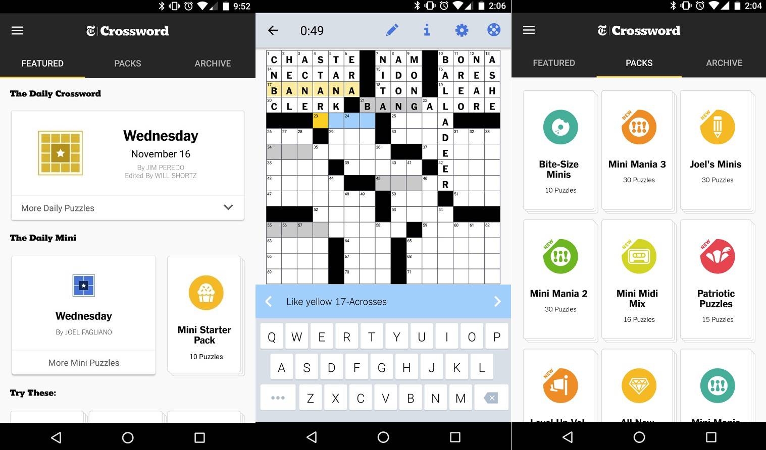 NYTimes Crossword App Finally Hits The Android Platform Android Community