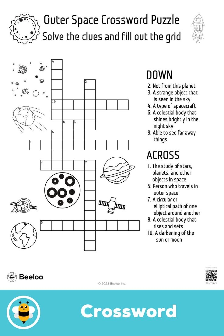 Outer Space Crossword Puzzle