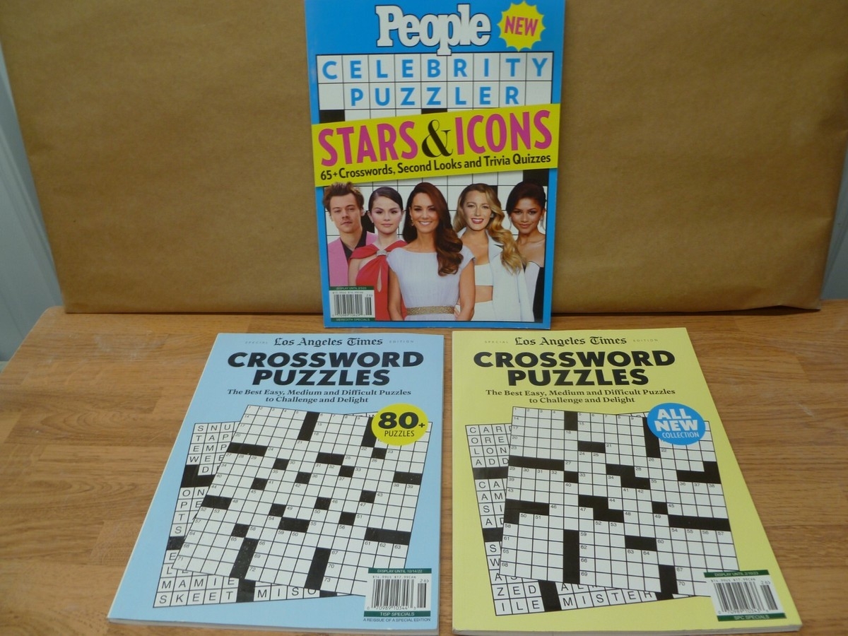 P44 Lot Of 3 Large CROSSWORD Puzzle Books Paperback NOS EBay